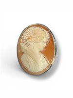 Brosche Mandile 1922 Dame Cammei  in Silber Conchiglia 2MSPCM25